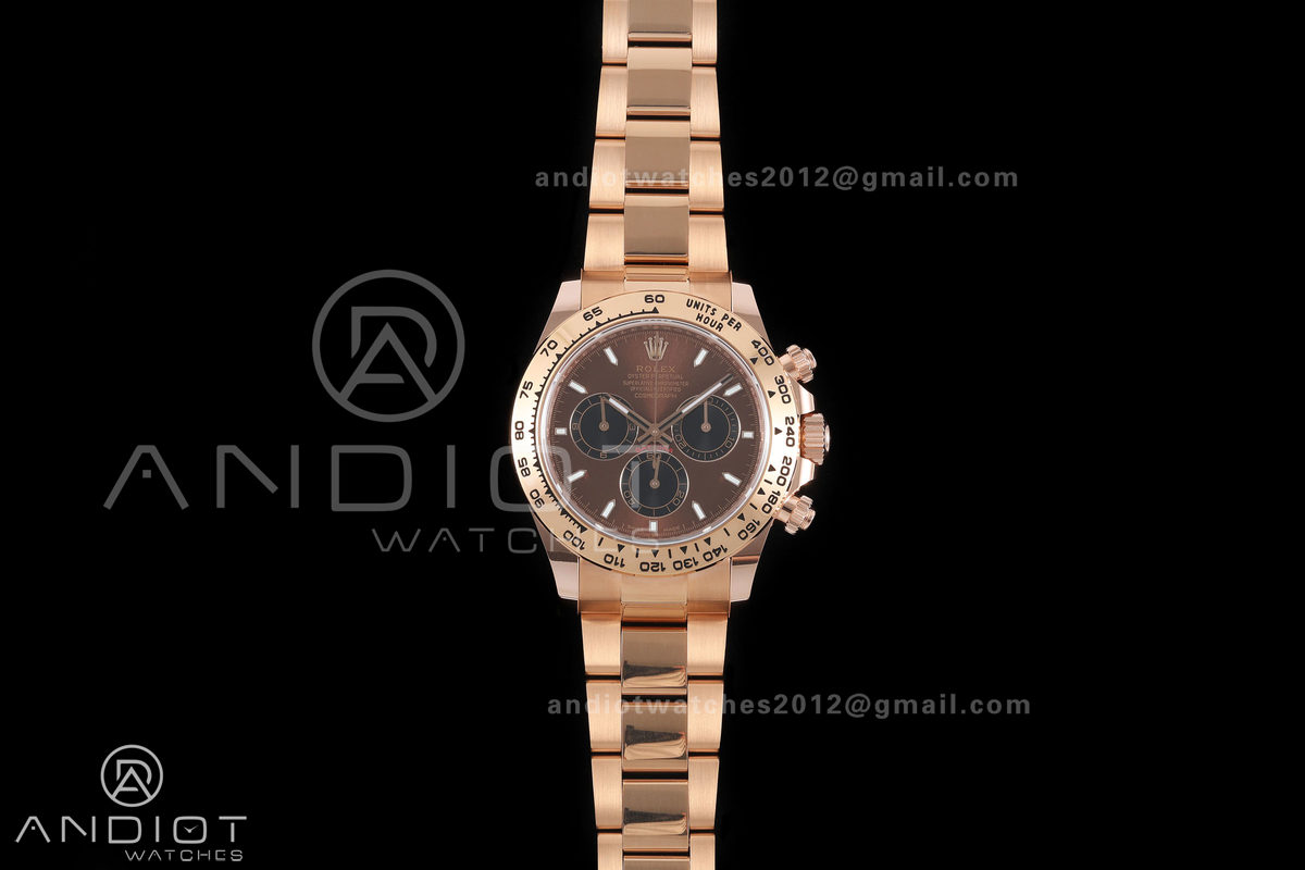 Daytona 126505 BTF 1:1 Best Edition Brown/Black Dial on RG Braclet DD4131 (Weighted)